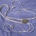 Long Necklace silver with lila agate