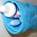 Terrycloth Toothbrush and Paste Travel Pouch in Turquoise...great little gift....free shipping