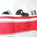 Travel Organizer Roll in Red and White...great graduation gift....free shipping