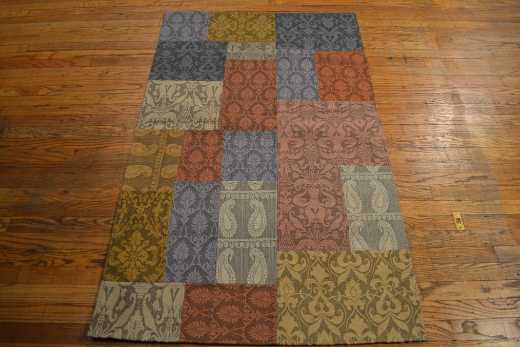 Handmade 3x5 wool Oriental Rug by OakParkAntiques on Etsy