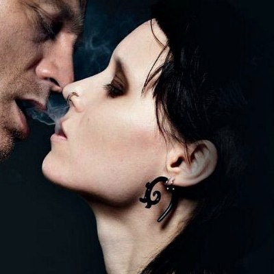 The Girl With The Dragon Tattoo - Lisbeth Spirals - Fake Gauge Horn Earrings