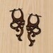 Post Earrings - Hanna Curls - Wood Carving