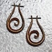 Wooden Post Earrings - Flax Hoops
