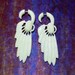 Fake Gauges - Indian Summer Wings - White Bone Earrings