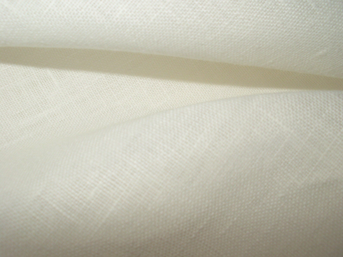 Natural pure Linen flax Fabric off White Ivory Super Width 71 inch Heavy Weight Eco-friendly -  Custom yardage