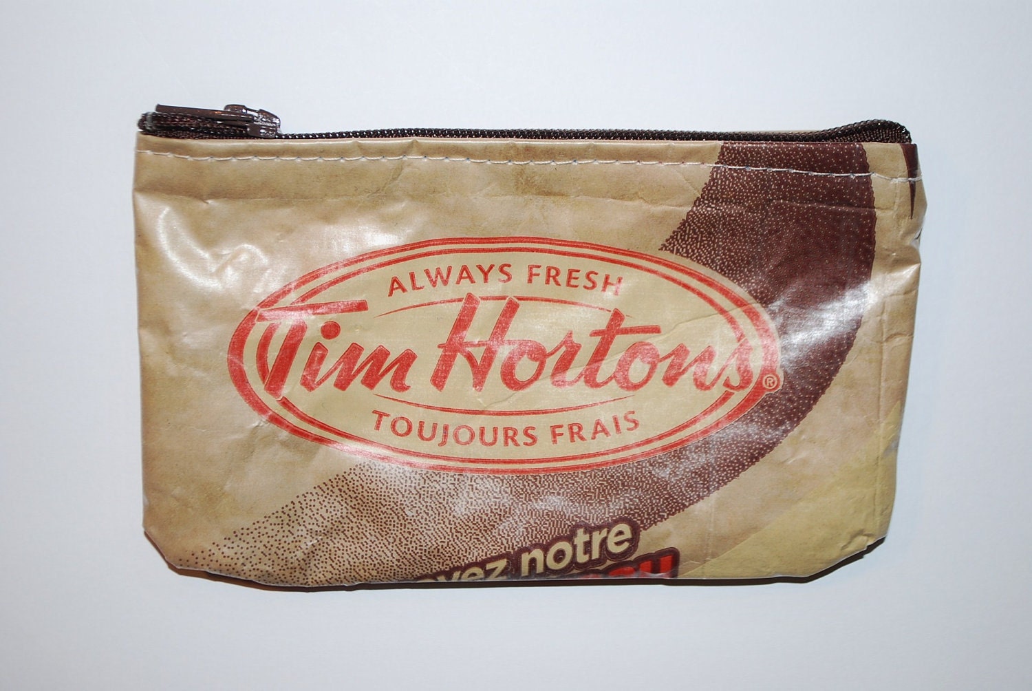 Tim Hortons Wallet Made From A Recycled Wrapper - FREE SHIPPING canada & usa