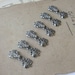 Six Pairs of Hook and Eye Fasteners, Metal Hook and Eye Fasteners for Sewing Projects, Ornate Hook and Eye Fasteners,