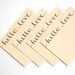 Hello Love Stationery Set, Handwritten Cards, Modern Calligraphy, Tan, Beige, Khaki, Neutral, Set of 4 Flat Notecards