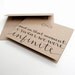 Literary Greeting Card with Modern Calligraphy . Stephen Chbosky Quote . Taupe Kraft . And in That Moment I Swear We Were Infinite . Single