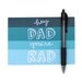 Father's Day Card . Teal Ombre . Handwritten Calligraphy and Block Lettering Design . Color Spectrum . Single