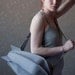 Grey Felt Dirigible Purse (Blimp Bag)