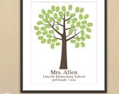 Teacher Appreciation Fingerprint Keepsake Art Print -  11x14