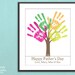 Personalized DIY Child's Handprint Tree - Printable PDF Father's Day Gift Poster