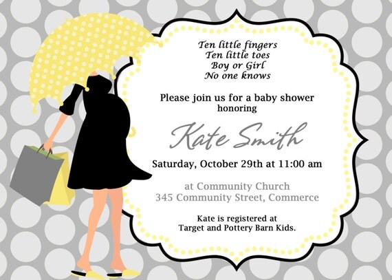 Printable Modern Mom Baby Shower Invitation Il_570xn