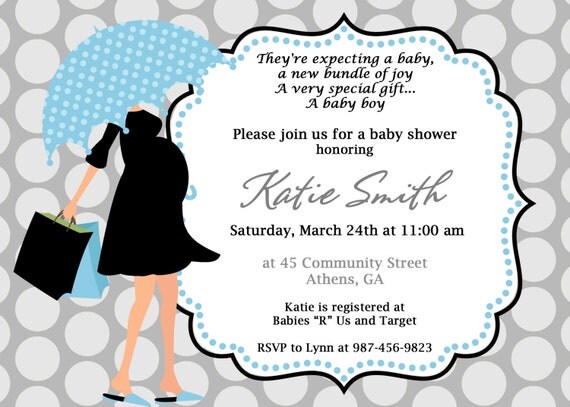Modern Mom Baby Boy Shower Invitation Il_570xn