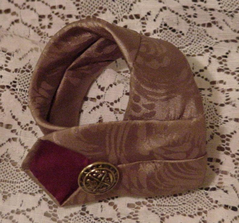 Upcycled Necktie Cuff Vintage Taupe Silk Neck Tie Wrist Band Bracelet Upcycled Formal Casual itsyourcountry