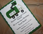 Garbage Trash Truck Birthday Party Invitation Printable Il_170x135