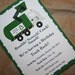 Trash Garbage Truck Birthday Party Invitation