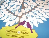 Wedding Tree Guest Book Poster, Lush Tree- 16X20 Inches, 100 Signatures, More sizes available