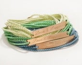 Personalized wish bracelet- wrap cord goldfilled