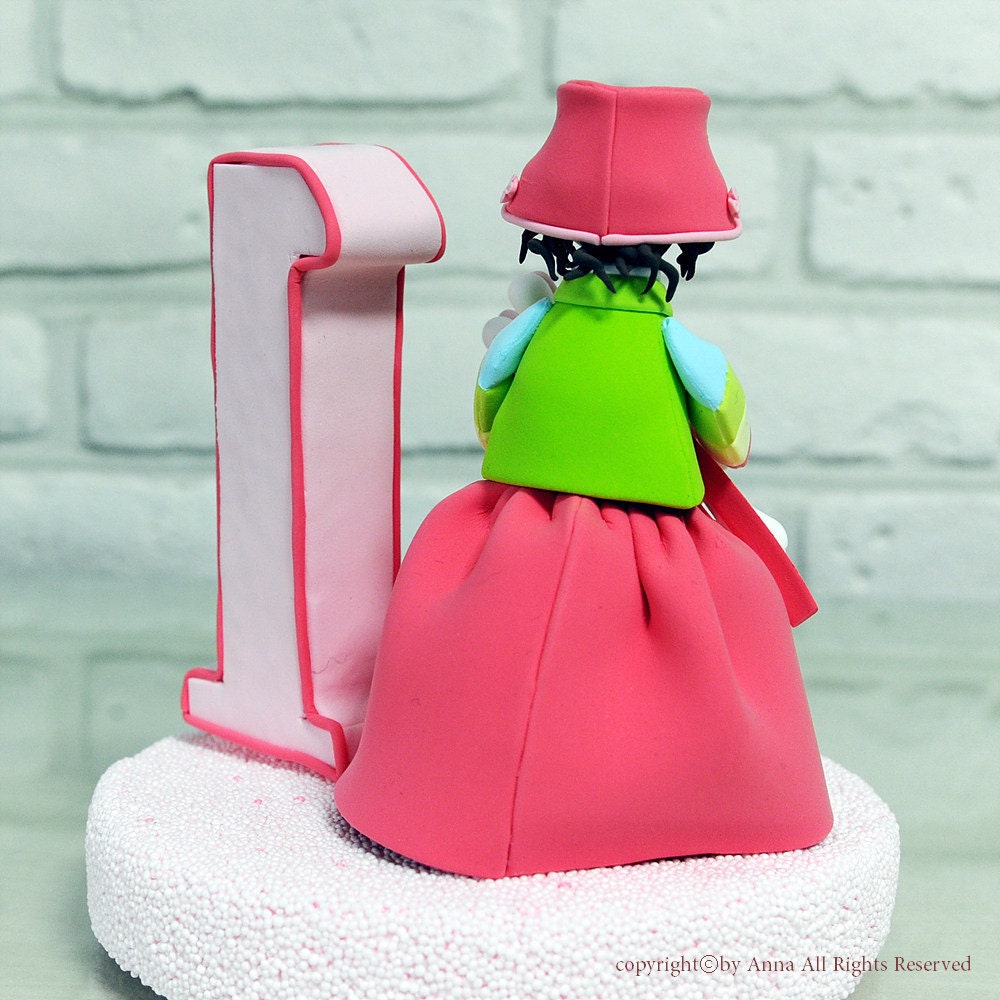 Korean baby costume birthday cake topper Decoration Gift Keepsake