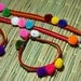 Hmong Bracelet / Pompom/Ethnic accessory /Wholesale
