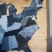 This Great Country - framed upcycled denim U.S. map