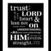 Scripture Art Print Christian Subway Style Proverbs 3 5-6  8 X 10