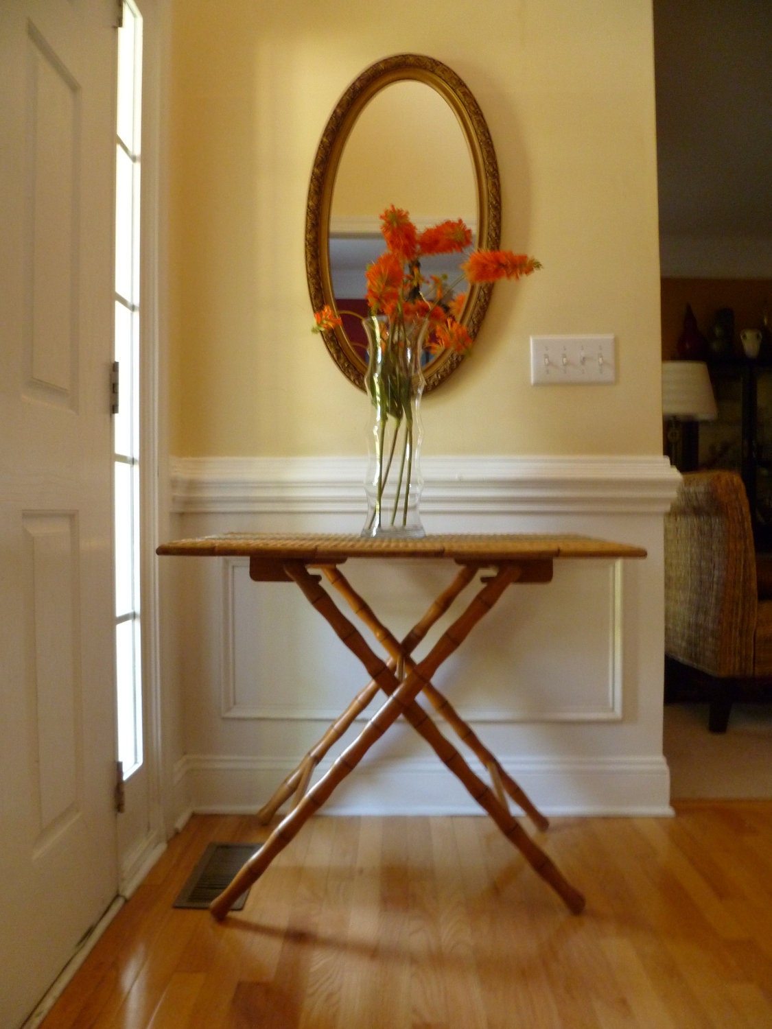 Butlers Table Mid Century Wicker Heirloom Quality