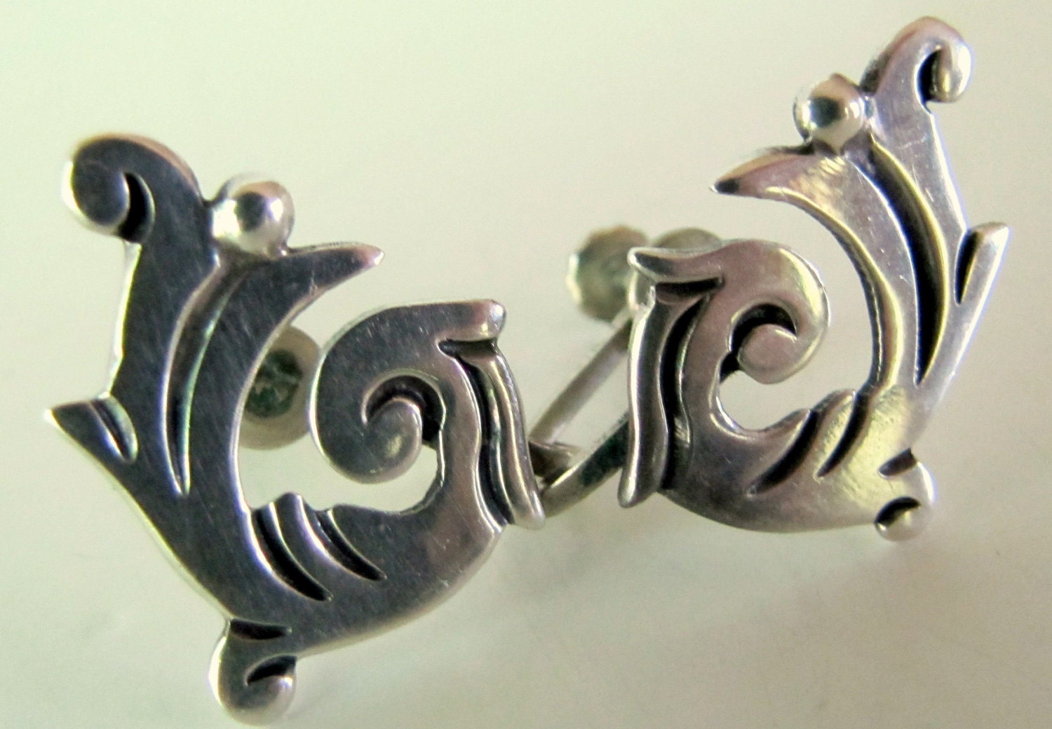 Taxco Mexican Silver Earrings