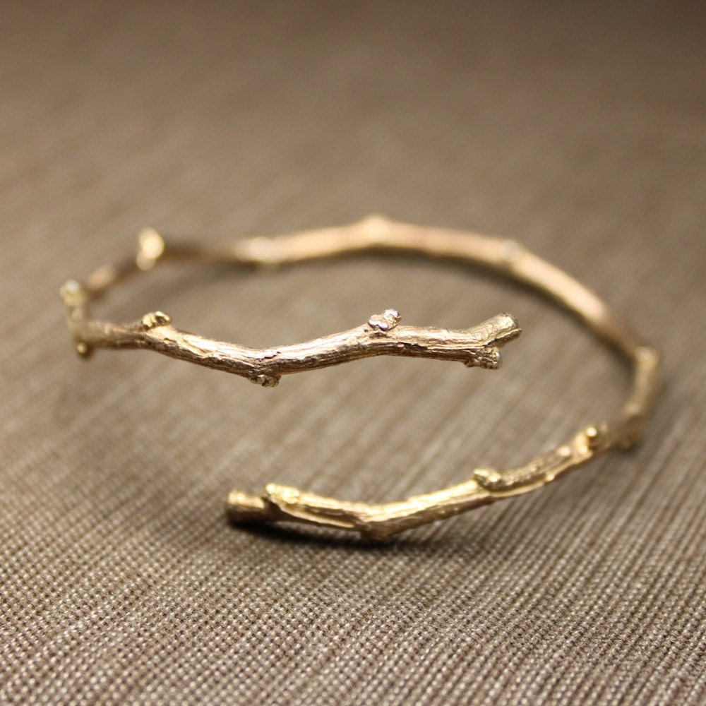 Twiggy Open Bangle in Rose Gold Vermeil