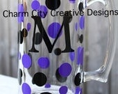 Personalized Beer Mug/Groomsmen Gifts/ NFL Team Themed /Baltimore Ravens and more/bridal party gifts/wedding/birthday