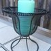 Modern Black Metal Candle Holder upcycled