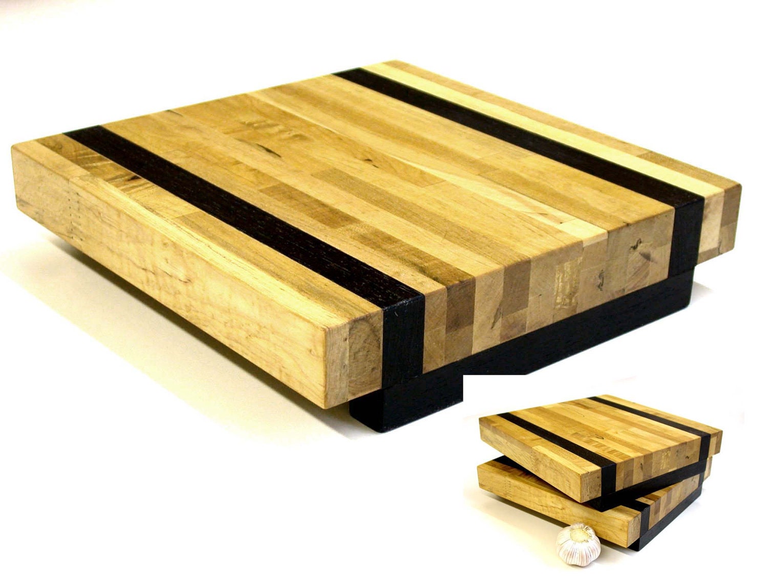 Wood Cutting Board Modern Art Kitchen Decor Restaurant Decor Serving / Cutting Board Maple Wenge Wood Table Decor Food Holder Chef Love