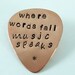 Custom Guitar Pick - Personalized Hand Stamped Copper Guitar Pick - Men's Music Lover Gift - Gift for Him Fathers Day