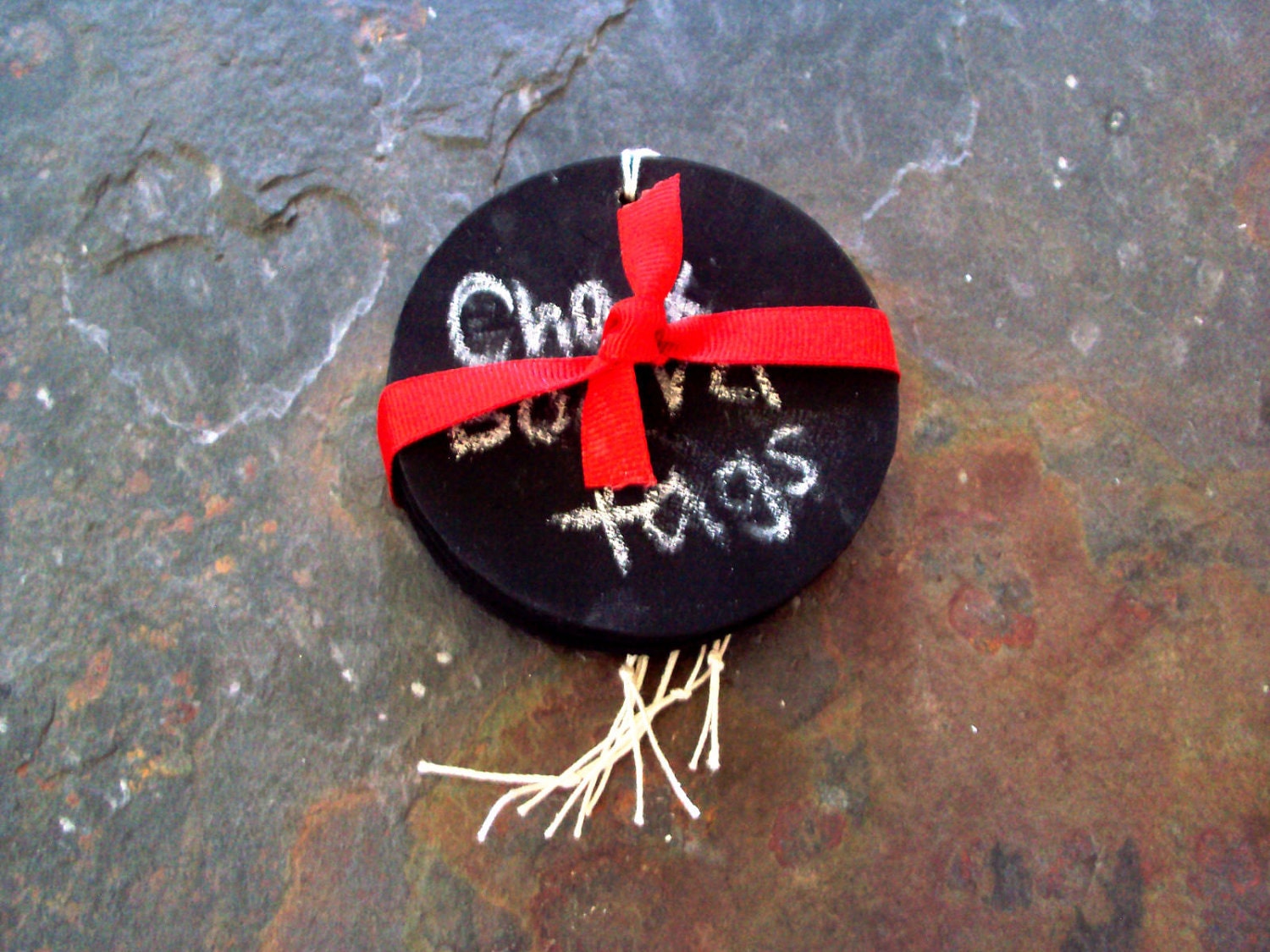 Set of 5 Circle Chalkboard Tags