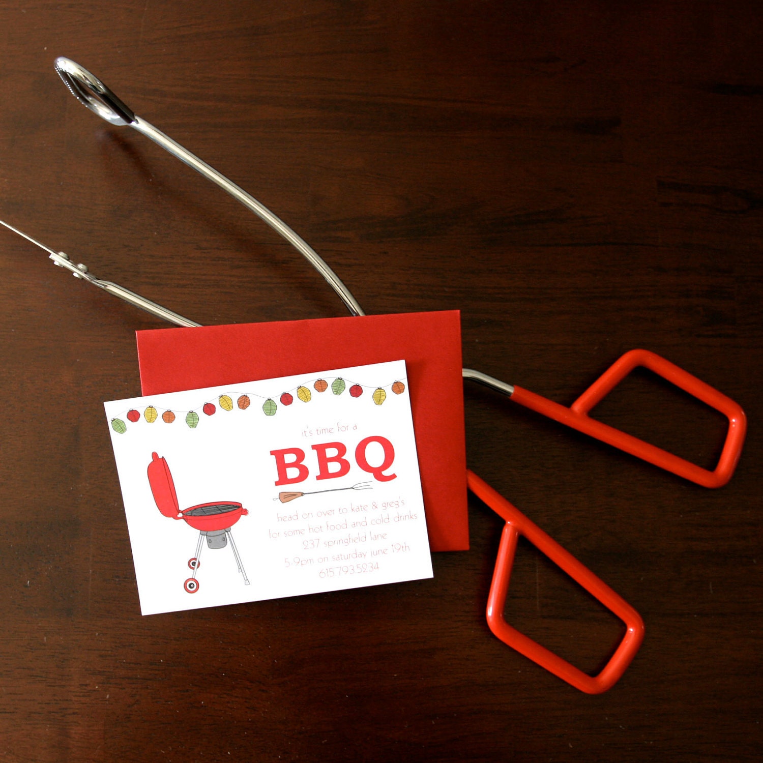Set of 12 Barbecue (BBQ) Invitations