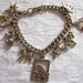 Vintage HORSE Theme CHARM BRACELET Equestrian Horseshoe Western