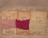 French Vintage Crinkled Seam Binding (Elegant Dress Collection 002) Hot Pinky Pink