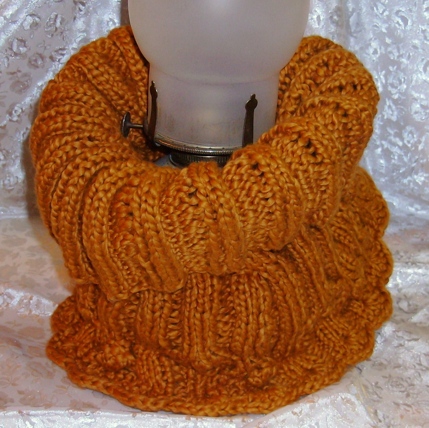 ENTWINED Spice Cotton Cable Knit Neck Warmer Cowl Snood Infinity Turtleneck Dickey