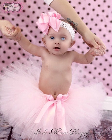 Pink Princess Tutu Skirt -  Ruffled Truffles Collection - matching hair-bow & headband Wedding, Birthday, Girls, Infant Tutu, Toddler Tutu