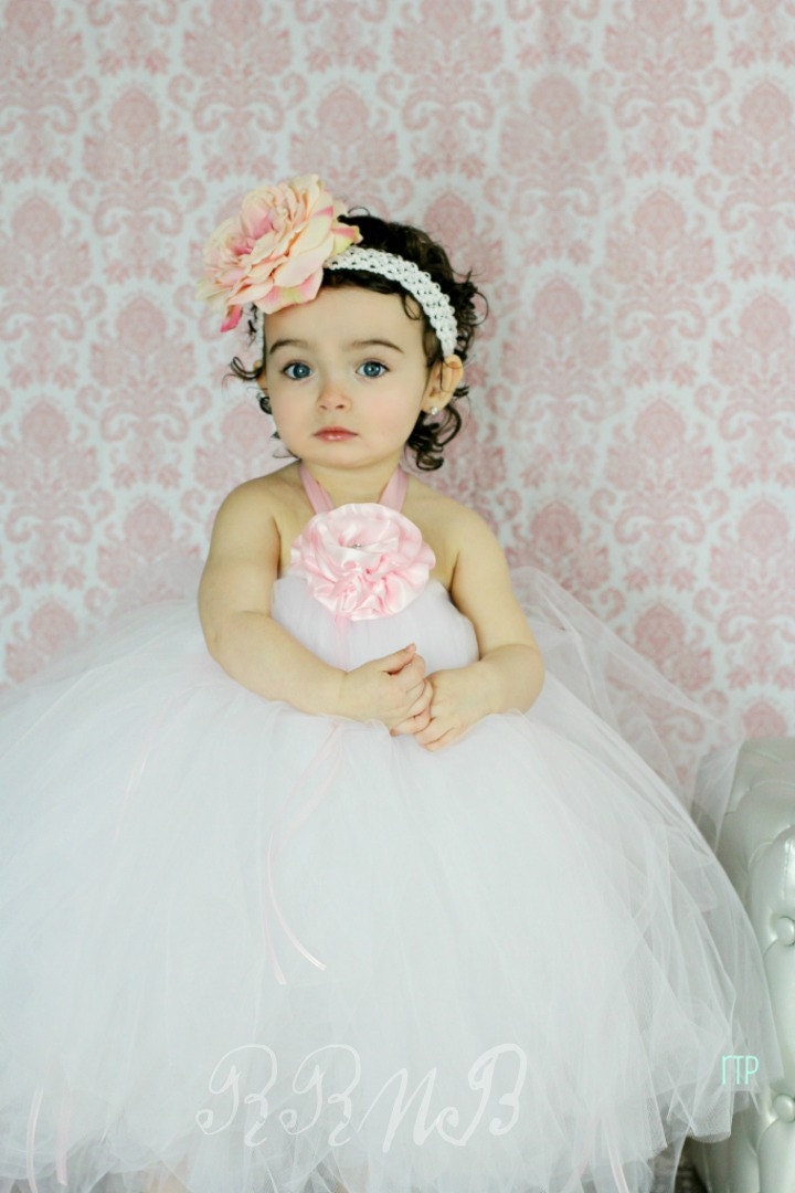 Blushing Beauty Flower Girl Dress - Ribbons N' Royalty Couture Collection - Weddings, Tutu, Special Occasions, Dresses, Clothing