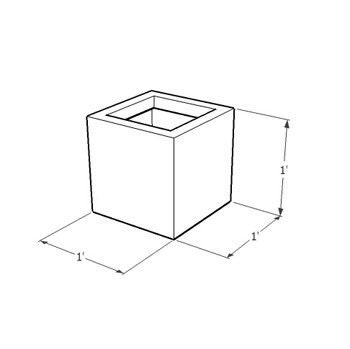 12" Cube Steel Planter