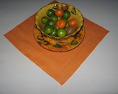 Burlap Table Squares 20" x 20" orange color