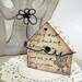 Owl Primitive Folk Art Style Miniature Bird House