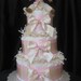 pink and cream lamb diaper cake