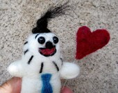 Needle felted yeti toy
