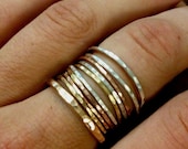 Tower of Hanoi Stackable Rings in Gold-filled, rose-gold filled, and sterling silver