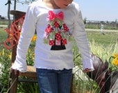 Get Ready for Christmas with...Christmas Tree Shirt and Denim Tiered Ruffle Pant Outfit -0-3m to 8 years