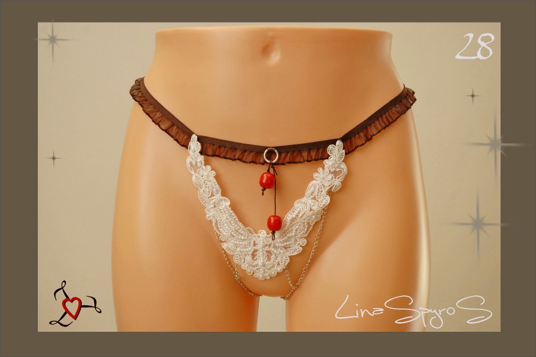 Sexy Jeweled G String, Size S to M, Worldwide Shipping